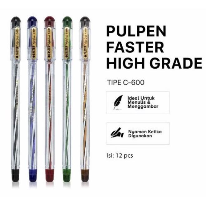 

BISA COD PULPEN FASTER C600 1 LUSIN 0.7mm | PEN FASTER | PULPEN SEKOLAH | PULPEN KANTOR (12 PCS) TERMURAH