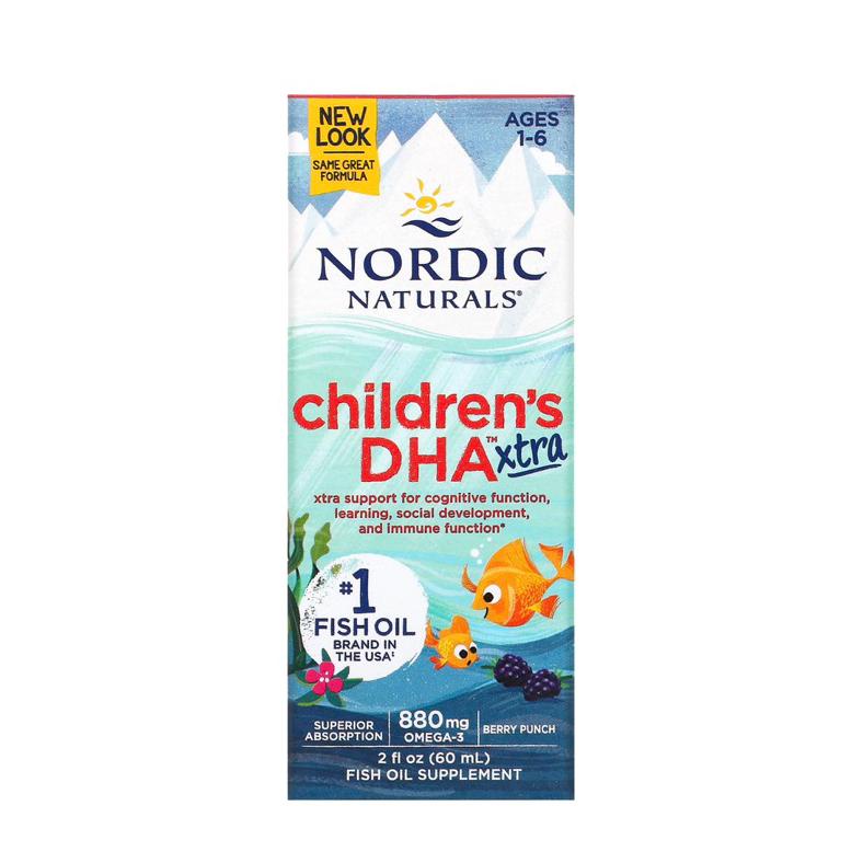 NORDIC NATURALS CHILDRENS DHA XTRA AGES 1-6 BERRY PUNCH 880 MG 60 ML