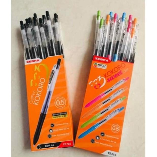 

SALE ( 4 pcs ) Pulpen Gel Kokoro / Zebra Kokoro Hitam & Kokoro Sweet 0,5mm ORIGINAL