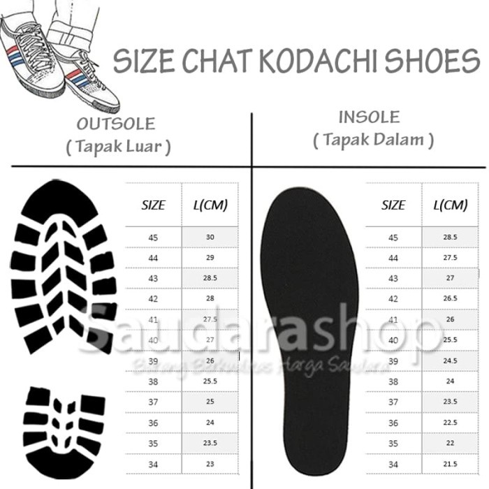 PROMO Sepatu Kodachi 8172 Hitam lis Putih / Sepatu Kodachi 8172 / Kodachi