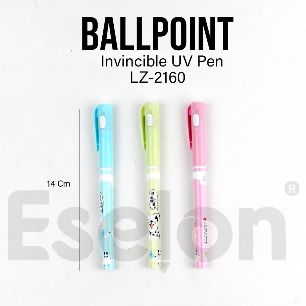 TERMURAH 12pcs Pulpen Lampu Ajaib 2160 / Invisible Pen Senter UV ORIGINAL PROMO