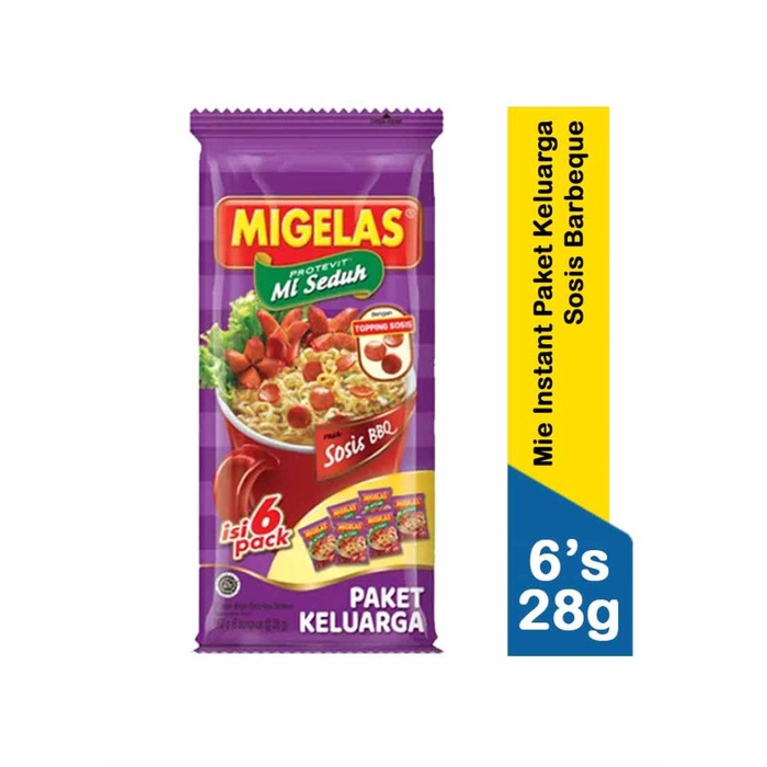 

MIE GELAS SOSIS BBQ FAMILY PACK 6X28Gr (isi 6)