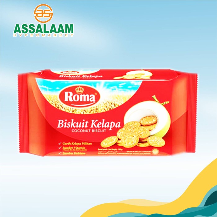 

ROMA BISCUIT COCONUT 300GR/PCS