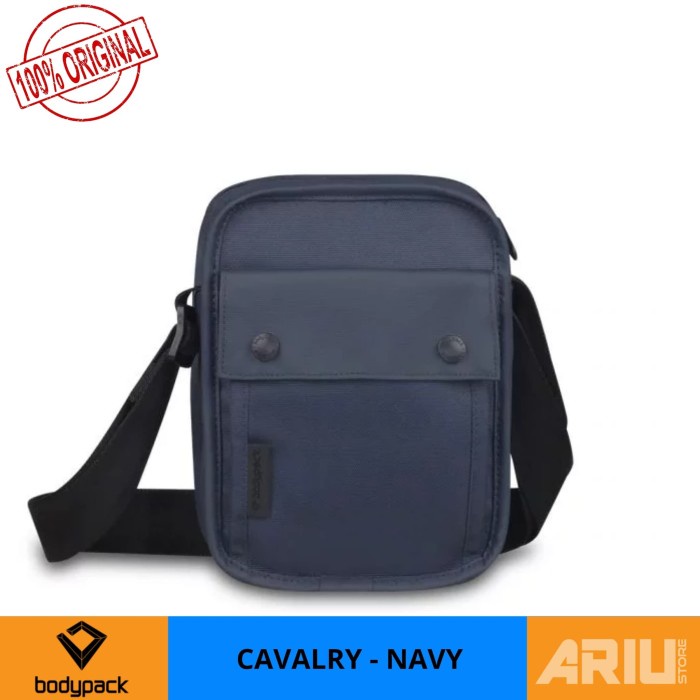 ✨Ready Tas Slempang Bodypack Cavalry Travel Pouch - Navy Terbaru