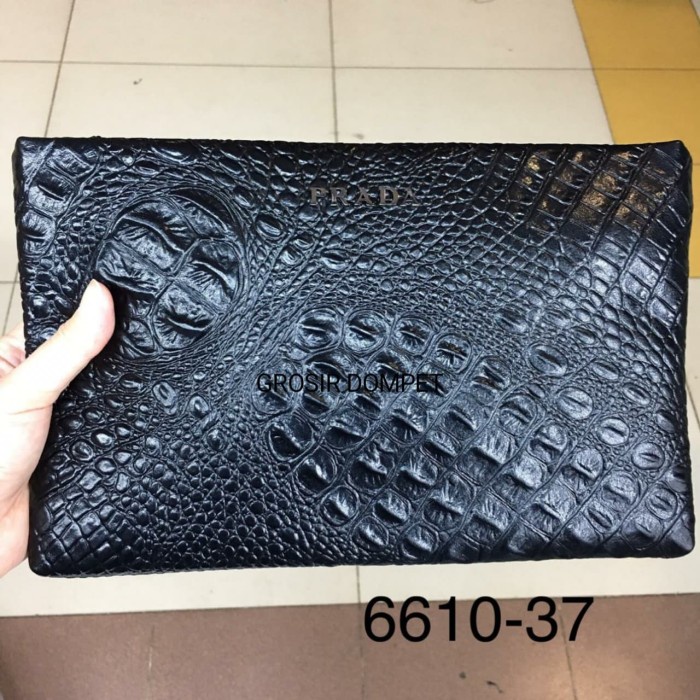 ✨Original Handbag Pria Wanita  Clutch Pria  Dompet Kulit  Prada Bisa Sameday