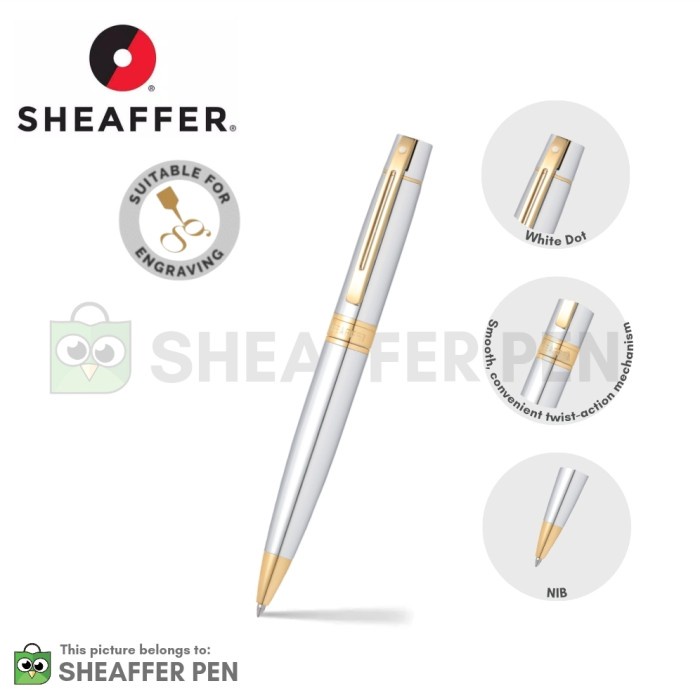 

✨Sale Sheaffer® Sgc 300 Chrome Gold Plate Ballpoint Limited