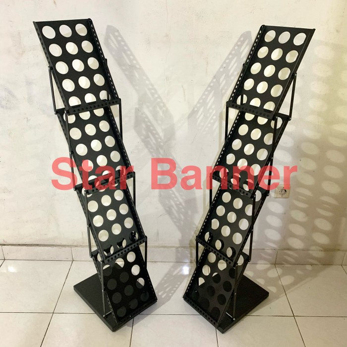 

✨Sale Rak Brosur Hitam Lipat 4 Susun Berkualitas