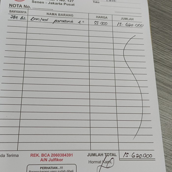 

✨Sale Nota Pak Alfannn Bisa Sameday