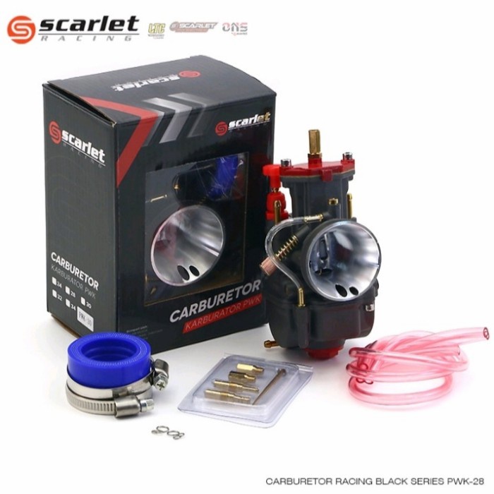 ✨Original Karbu Karburator Scarlet Black Series Pwk 24 26 28 30 32 Scarlet Terbaru