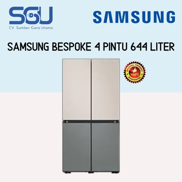 ✨Ready Samsung Bespoke Rf60A91C380 Kulkas 4 Pintu French Door 644 Liter Rf60A Berkualitas