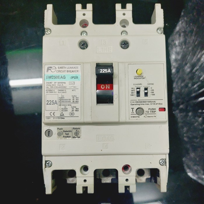✨Original Elcb Ew250Eag 225A 100-1000Ma Fuji Bisa Sameday