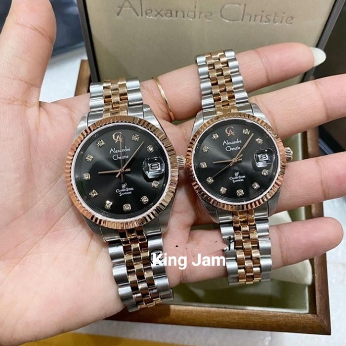 ✅Termurah Jam Tangan Couple Alexandre Christie Ac 5013 Original Silver Gold Htm Limited