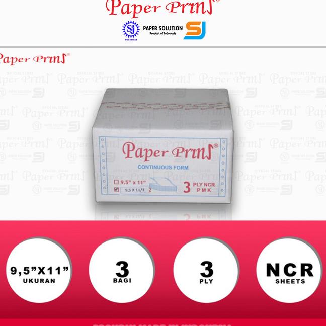 

Paperpryns Kertas Continuous Form 3PLY NCR 9,5" x 11"/3 (Bagi 3) |Top|Best