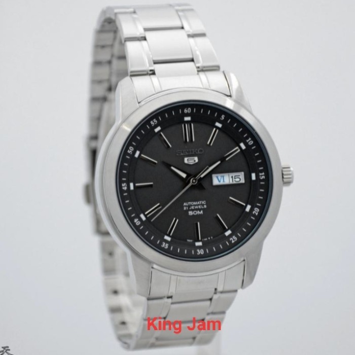 ✅Sale Jam Tangan Pria Seiko 5 Snkm87K1 Original Silver Black Terbatas