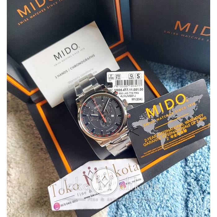 ✅Termurah Jam Mido Multifort Quartz Chronograph M005.417.11.051.00 Berkualitas