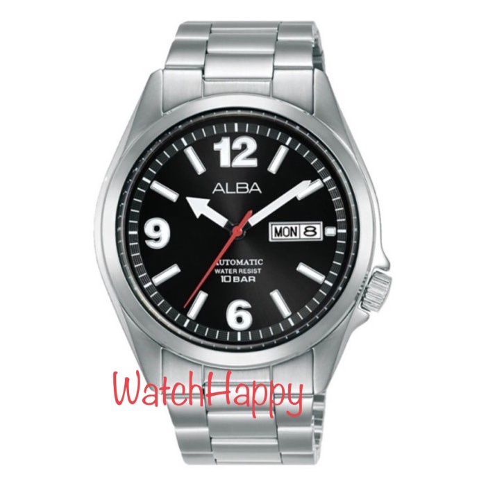 ✅Ready Watchhappy Alba Al4405X1 Men Automatic Al4405 Stainless Steel Original Berkualitas