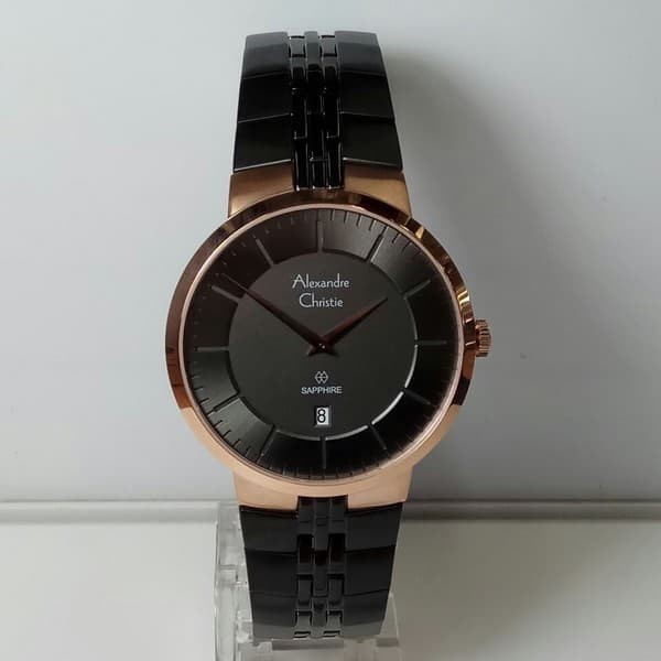 ✅Sale Jam Tangan Pria Alexandre Christie 8565 Ac8565 Black Rosegold Original Bisa Sameday