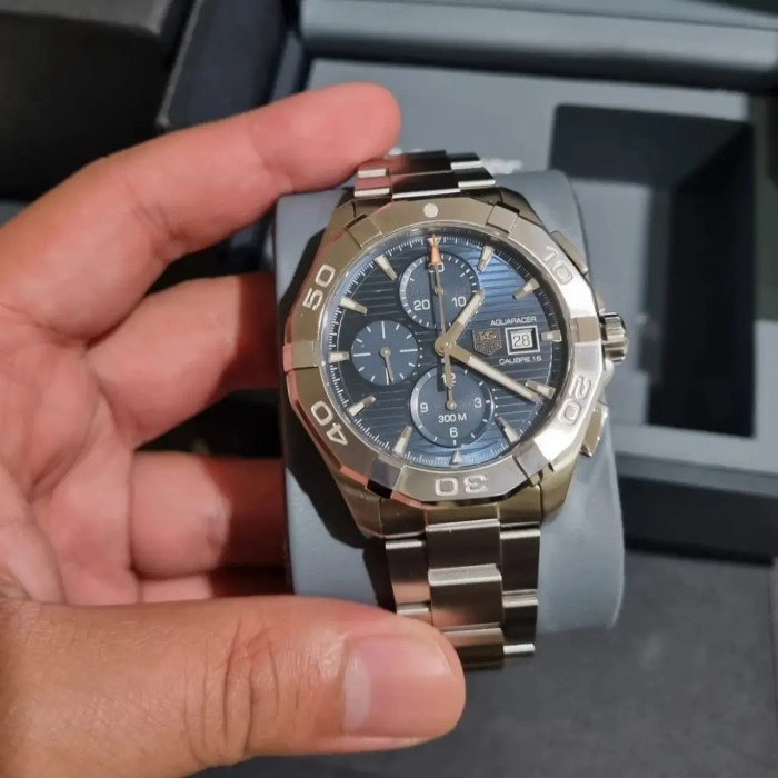 ✅Ready Tag Heuer Aquaracer Steel Blue Chrono Automatic Calibre 16 Diskon