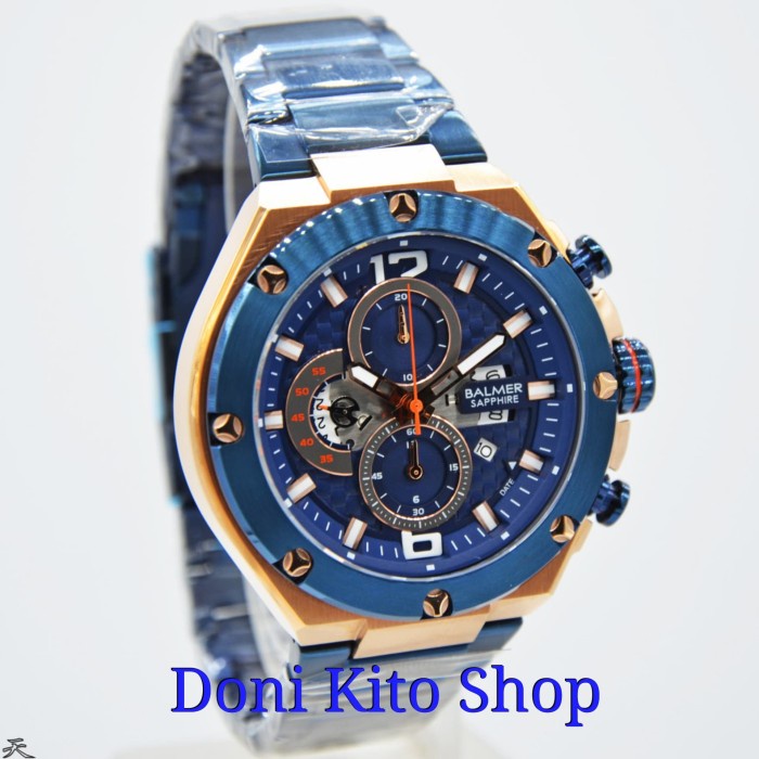 ✅Ori Jam Tangan Pria Original Balmer B8117 Blue Rose Gold Terbatas