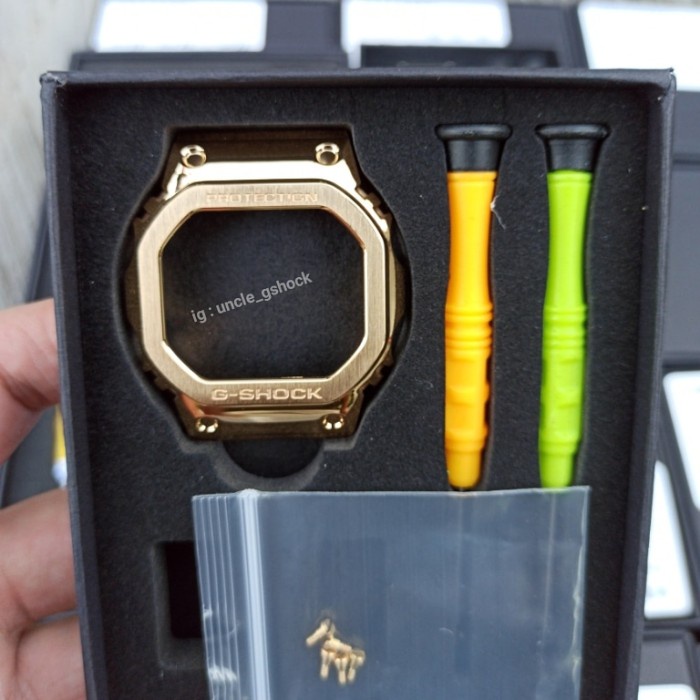 ✅Original Gold Bezel Metal G-Shock Gshock Dw-5600 Dw5600 Gw-B5600 Terbatas