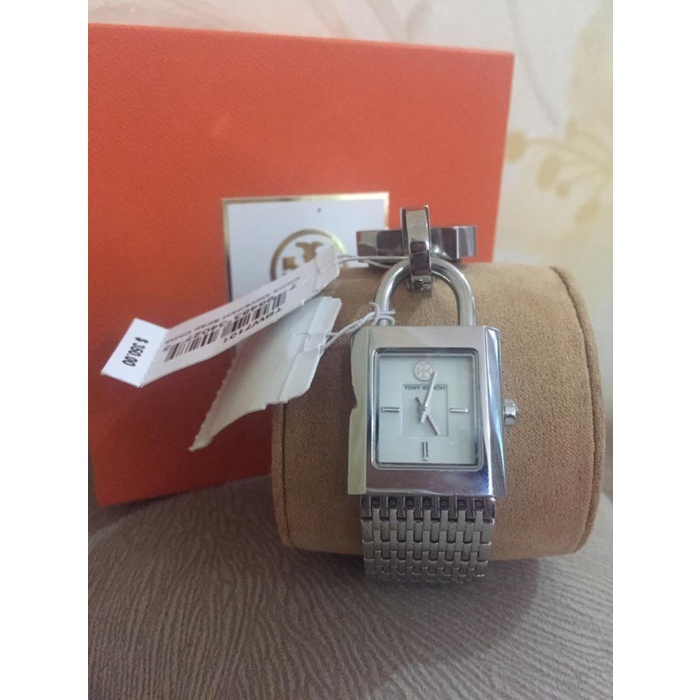 ✅New Ori Jam Tangan Tory Burch Surrey Silver Stainless Steel Tbw7101 Original Diskon