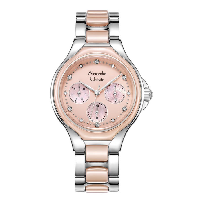 ✅New Ori Jam Tangan Wanita Alexandre Christie Ac 2B03 Bf Bssiv Ladies Dual Tone Diskon
