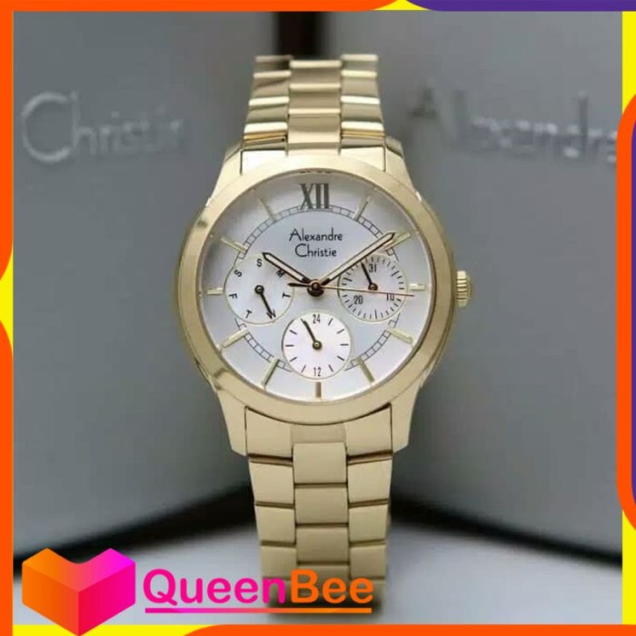 ✅New Jam Tangan Alexandre Christie Ac2815 Ac 2815 Gold Jam Wanita Original Terbaru