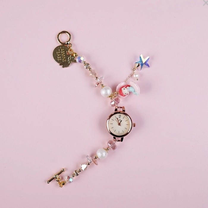 ✅New Jasmine Tease Mermaid Shell Watch Handmade Charm Jt Jam Tangan Limited