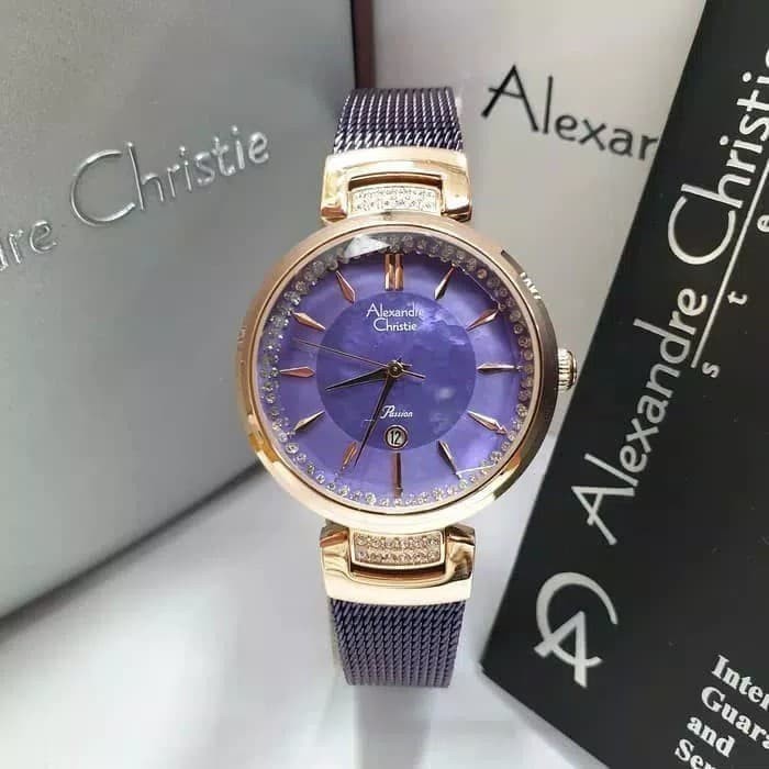 ✅New Alexandre Christie Wanita Ac 2756 Ld Rosegold Soft Purple Original Diskon