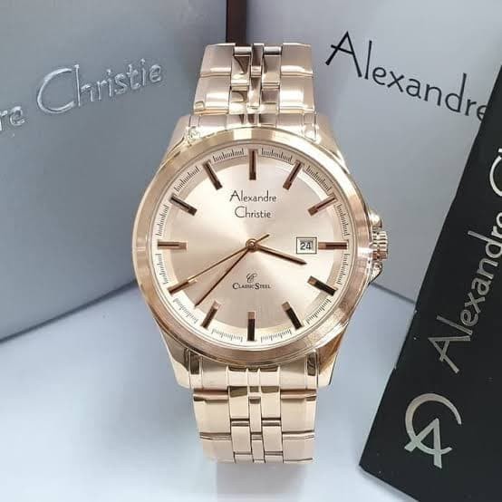✅Baru Alexandre Christie Ac 8402 Full Rosegold Limited