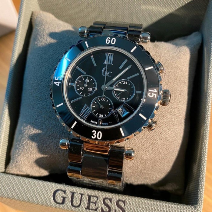 ✅Baru Guess Collection Gc-43001M Silver Black Jam Tangan Wanita Original Diskon