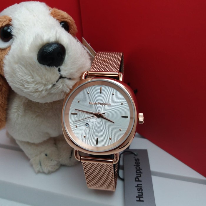 ✅New Jam Tangan Wanita Hush Puppies Hp.3873L.9505 Rosegold Silver Original Bisa Sameday