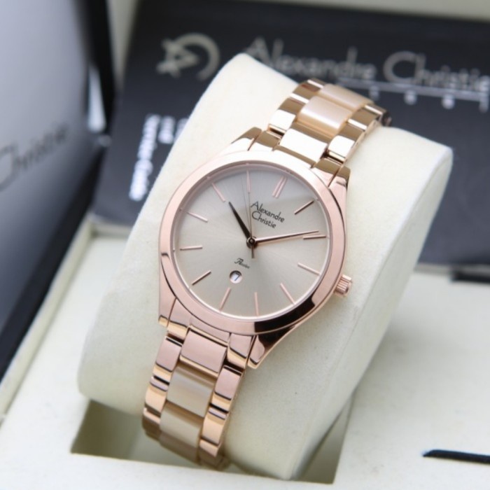 ✅Baru Alexandre Christie Ac 2919 Rosegold Cream Ac2919 Wanita Original. Bisa Gojek