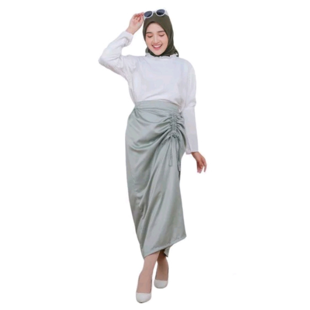 [NEW COLLECTIONS] BEST SELLER Rok Serut Satin Size S M L XL XXL 3XL 4XL 5XL Jumbo, Over, Big Size 70