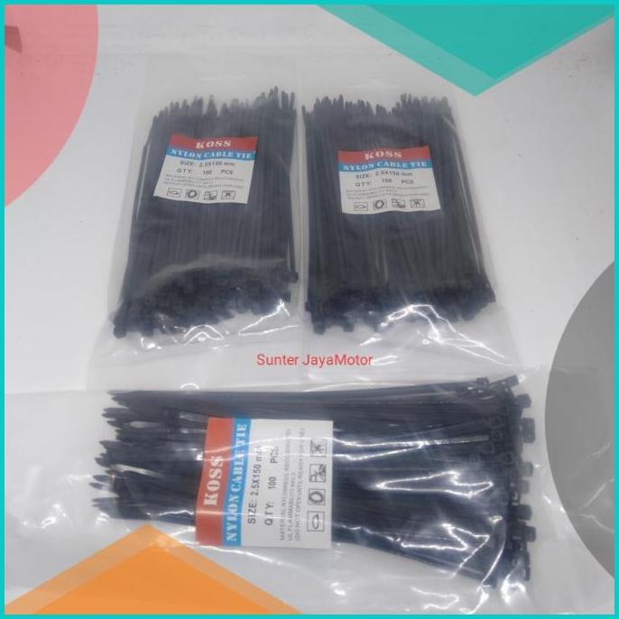 

kable Ties sigma hitam, 150mm isi 100 pcs. 20JVLZ3 onderdil o