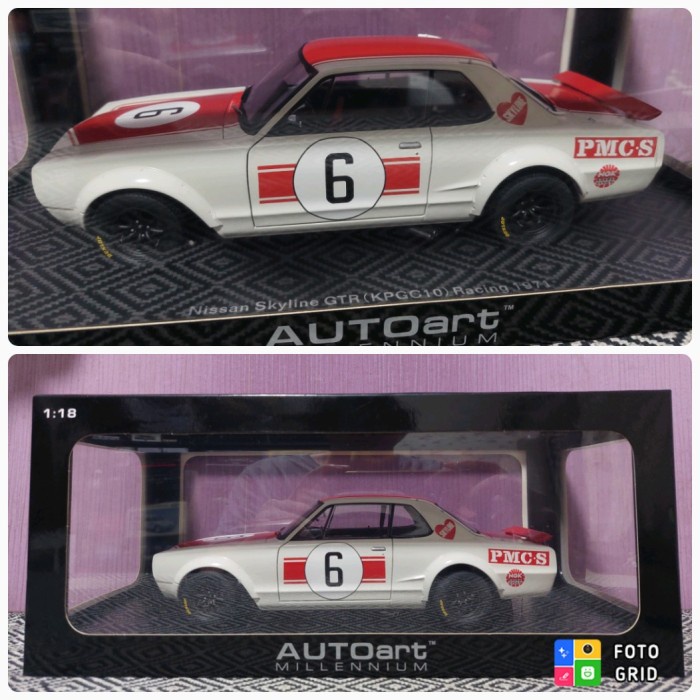 ✨Baru Autoart 1/18 Nissan Skyline Gtr Kpgc10 No.8 Berkualitas