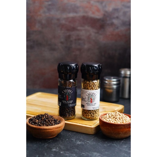 

[LADABEL] WHITE PEPPER & BLACK PEPPER BOTOL GRINDER KECIL