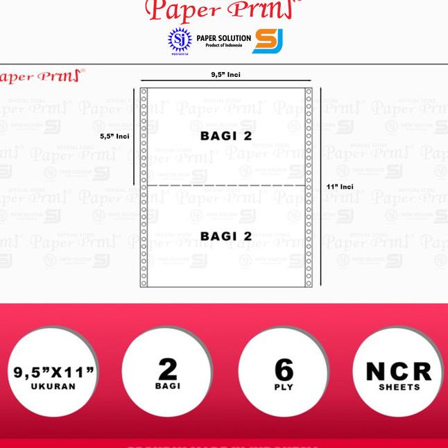 

Paperpryns Kertas Continuous Form 6PLY NCR PRS 9,5" x 11"/2 (Bagi 2) |Top|Best