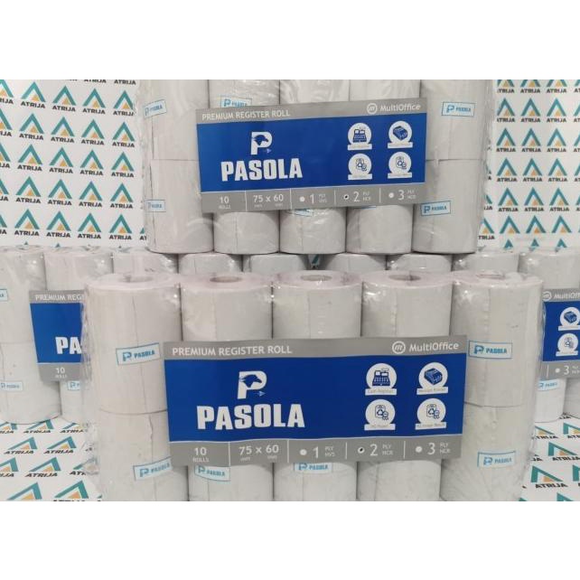

1 BOX (100 Roll) Kertas Struk Kasir 2 ply 75x60 NCR Rangkap 2 Kode lb 1051