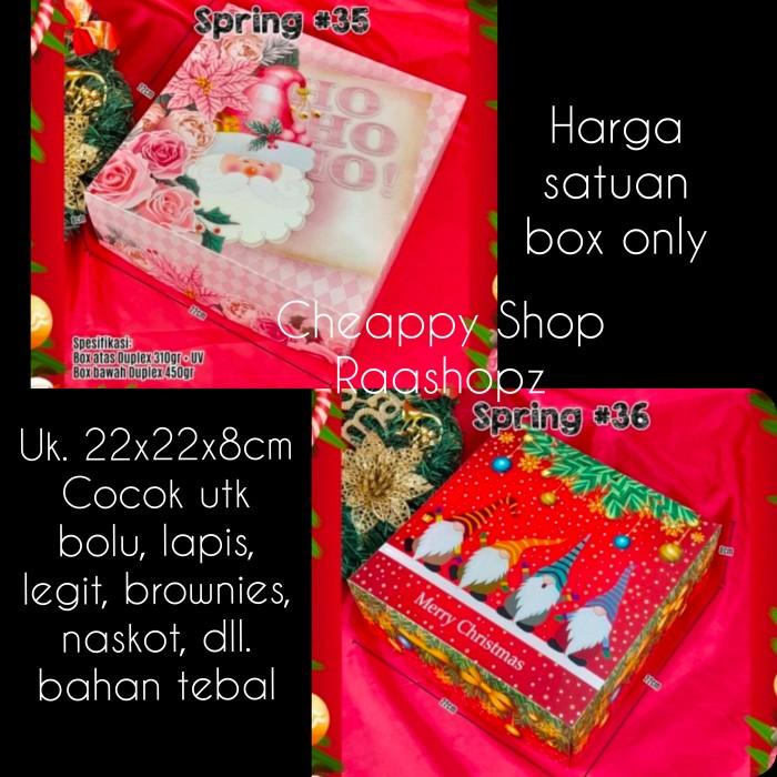 

Box Natal 22X22 Dus Natal Box Kue Natal Box Bolu Kotak Hamper Natal 033