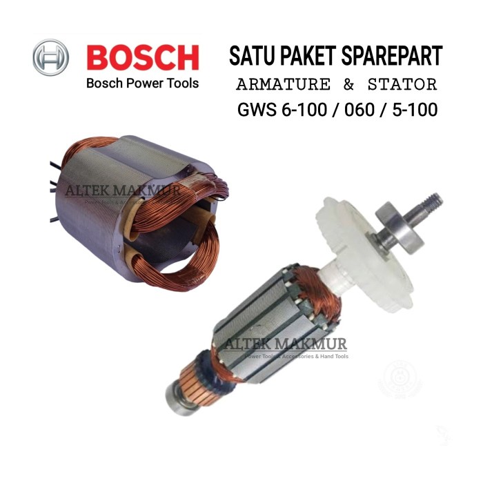 Promo Paket Armature & Stator Gerinda Bosch Gws 060 Angker Dinamo Gws 6-100 Terbaru