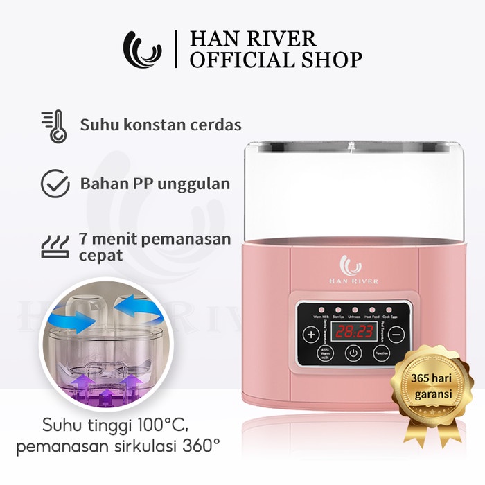 Promo Han River Hrnnq01Bu Bayi Twin Bottle Warmer Alat Steril Penghangat Bot Terbaru