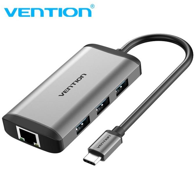 Vention USB Type-C to HDMI Multiport Hub USB-C to USB 3.0 PD with LAN