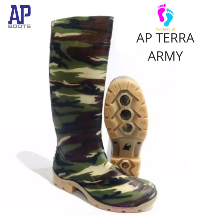 AP BOOTS TERRA ARMY - SEPATU BOOT KERJA KARET TINGGI PANJANG - AP BOOT ORIGINAL