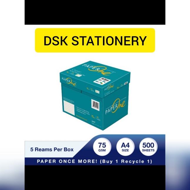 

KERTAS HVS PAPERONE A4 75 GRAM 1 BOX ISI 5 RIM PROMO !!! |Top|Best