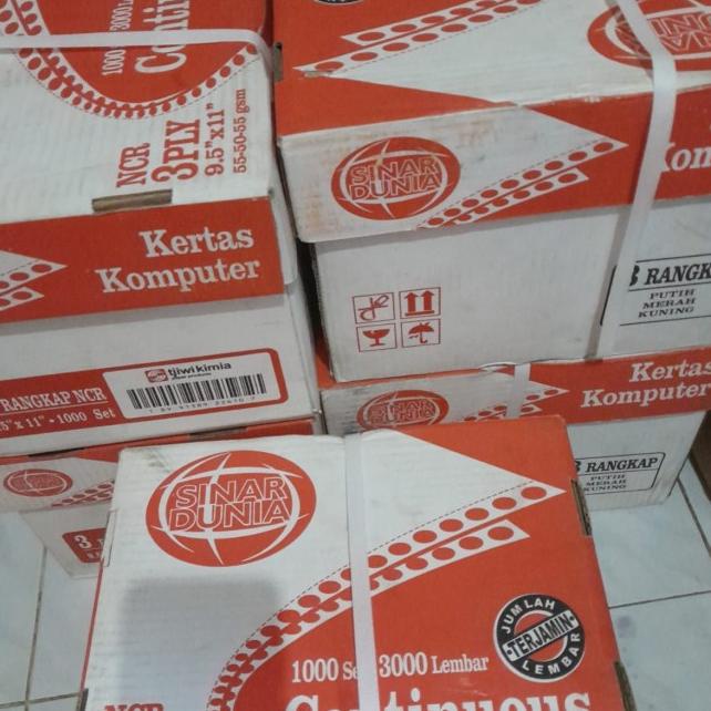 

kertas komputer continuous form 3Ply warna 9.5 x 11 PMK |Top|Best