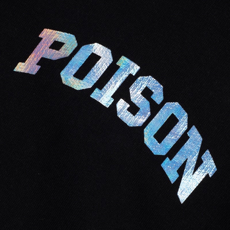 [PREMIUM] BEST PRODUCT Hoodie Poison Forever Hologram Logo Hoodie Black Hoodie Pria Wanita Termurah