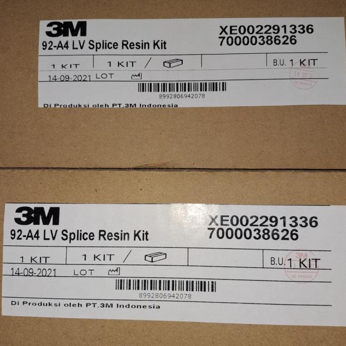 

3M Scotchcast 92-A4 Lv Splice Resin Kit. Kode 407