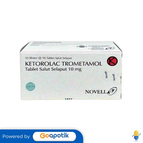 KETOROLAC NOVELL 10 MG BOX 100 TABLET