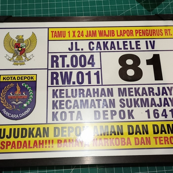 Promo Plang Nomor Rumah, Nama Ruang Kelas